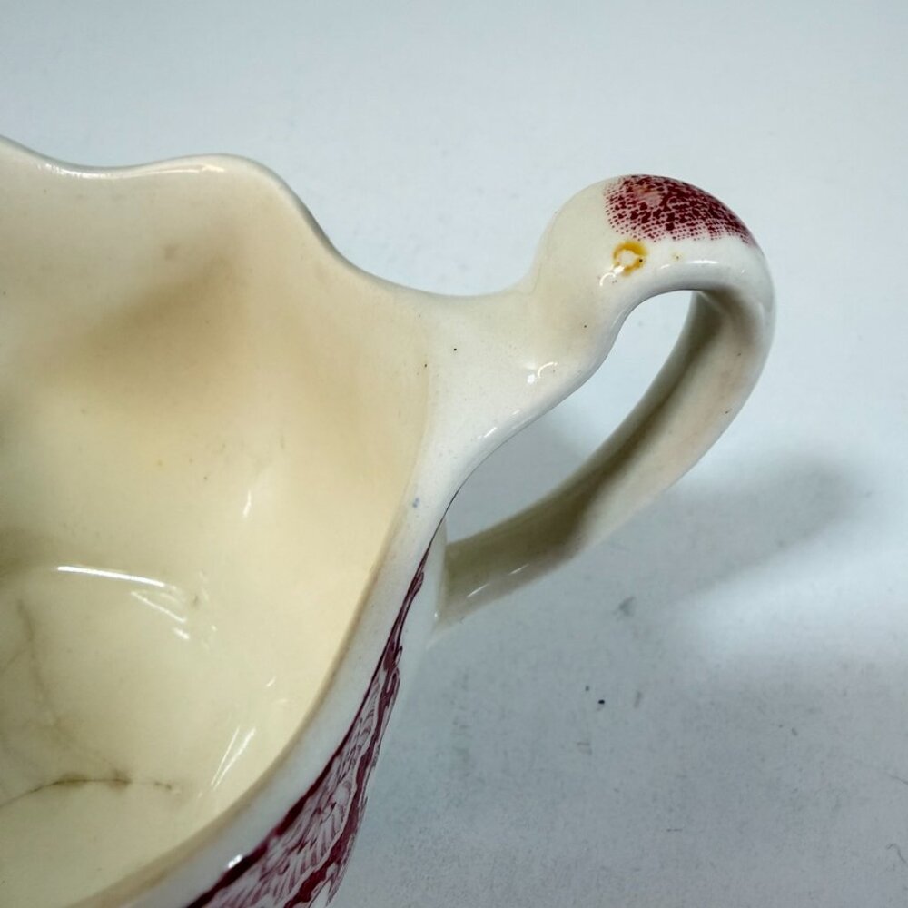Vintage Johnson Brothers Old Britain Castles Pink Creamer Transferware Goodrich - Picture 9 of 16